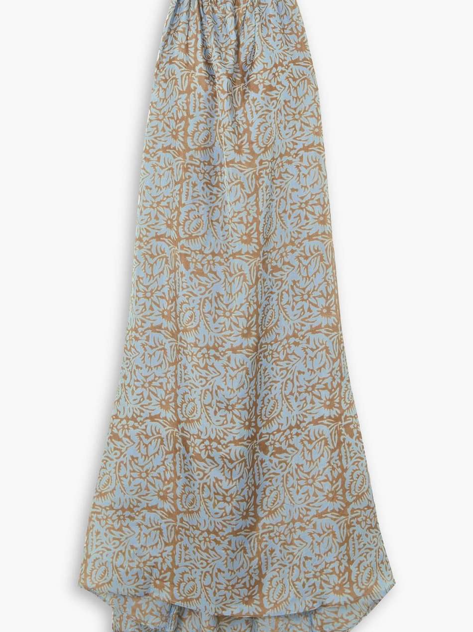 stella flirty floral-print silk halterneck maxi dress