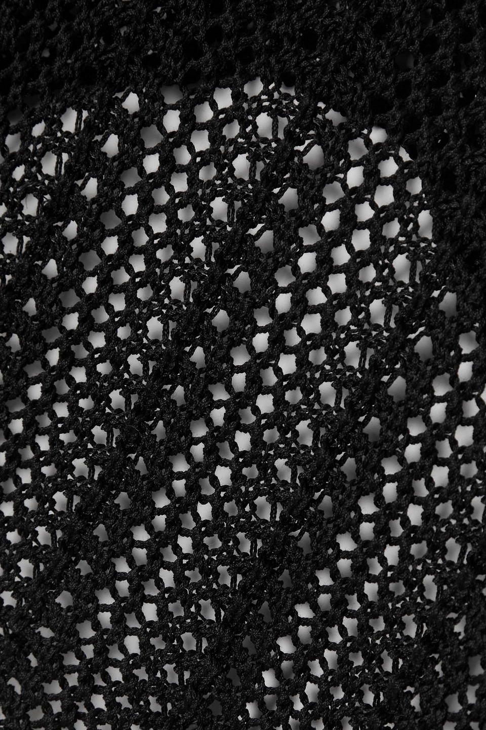 Savannah Morrow Ines Cropped Open-back Crocheted Pima Cotton Top In Black