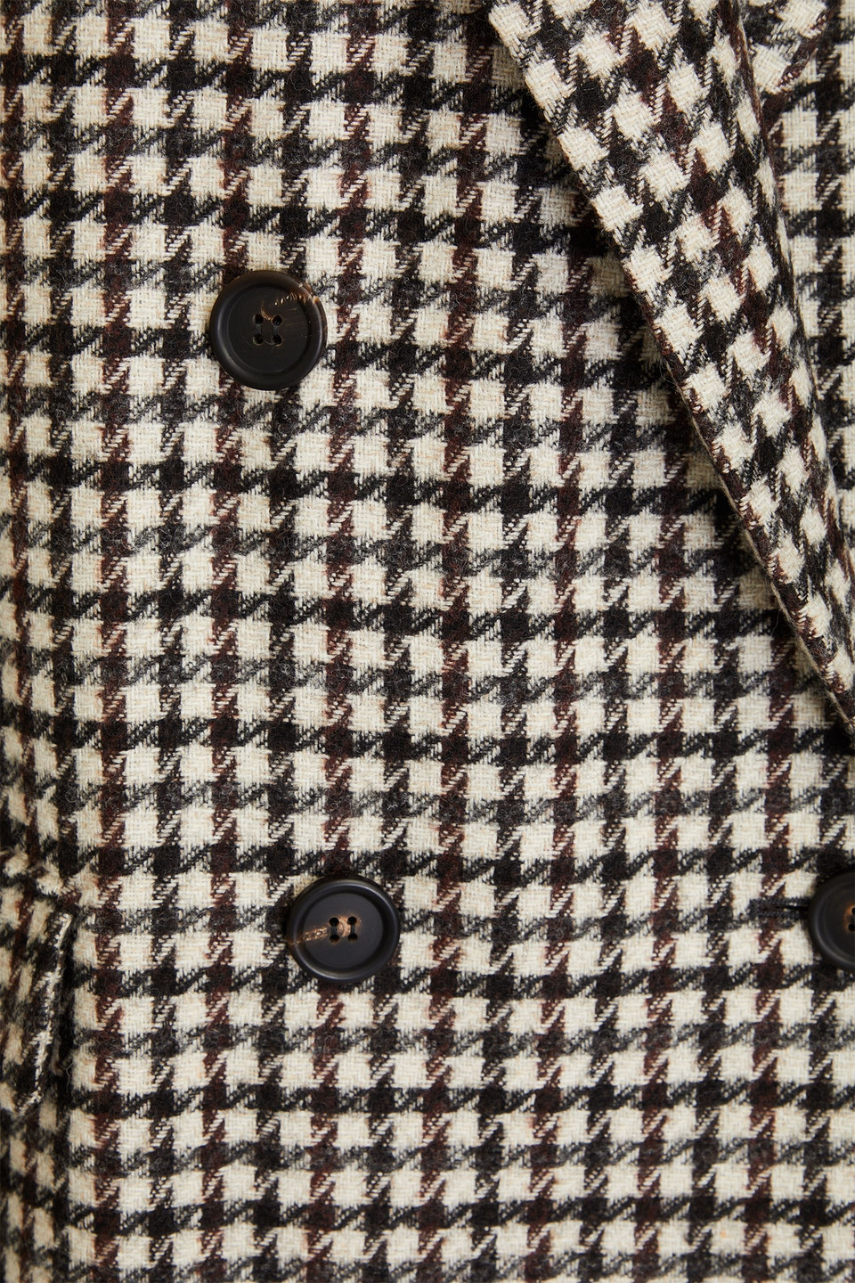 Brunello Cucinelli Double-breasted Houndstooth Wool-blend Blazer In Ivory