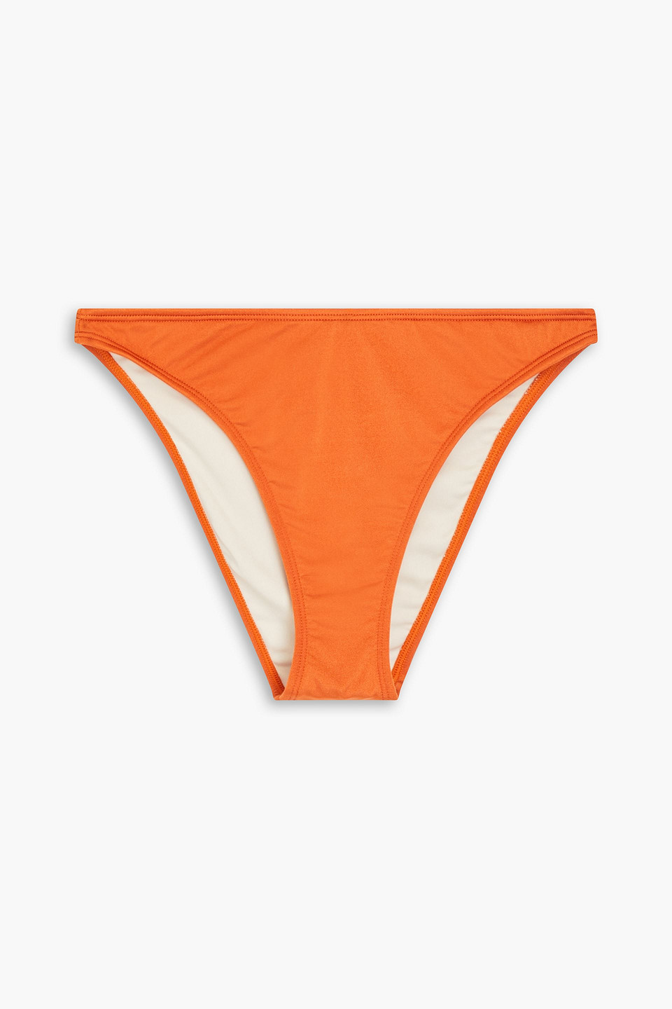 Peony Swimwear Fine Hi Line Stretch-econyl Bikini Briefs In Orange