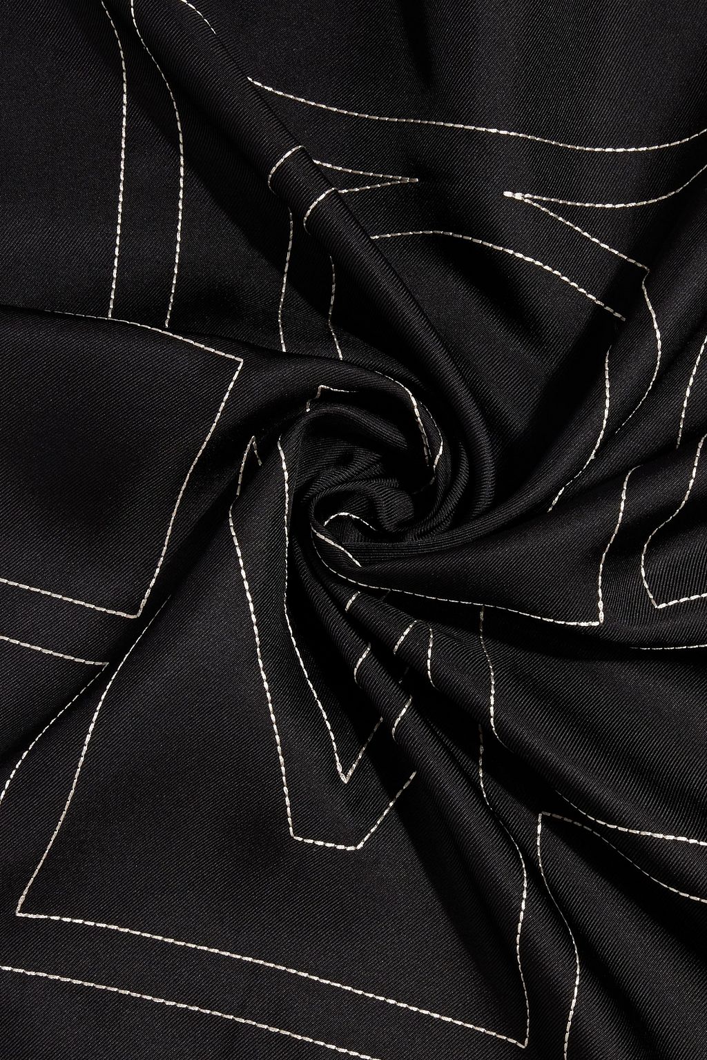 TOTEME Embroidered silk-twill scarf