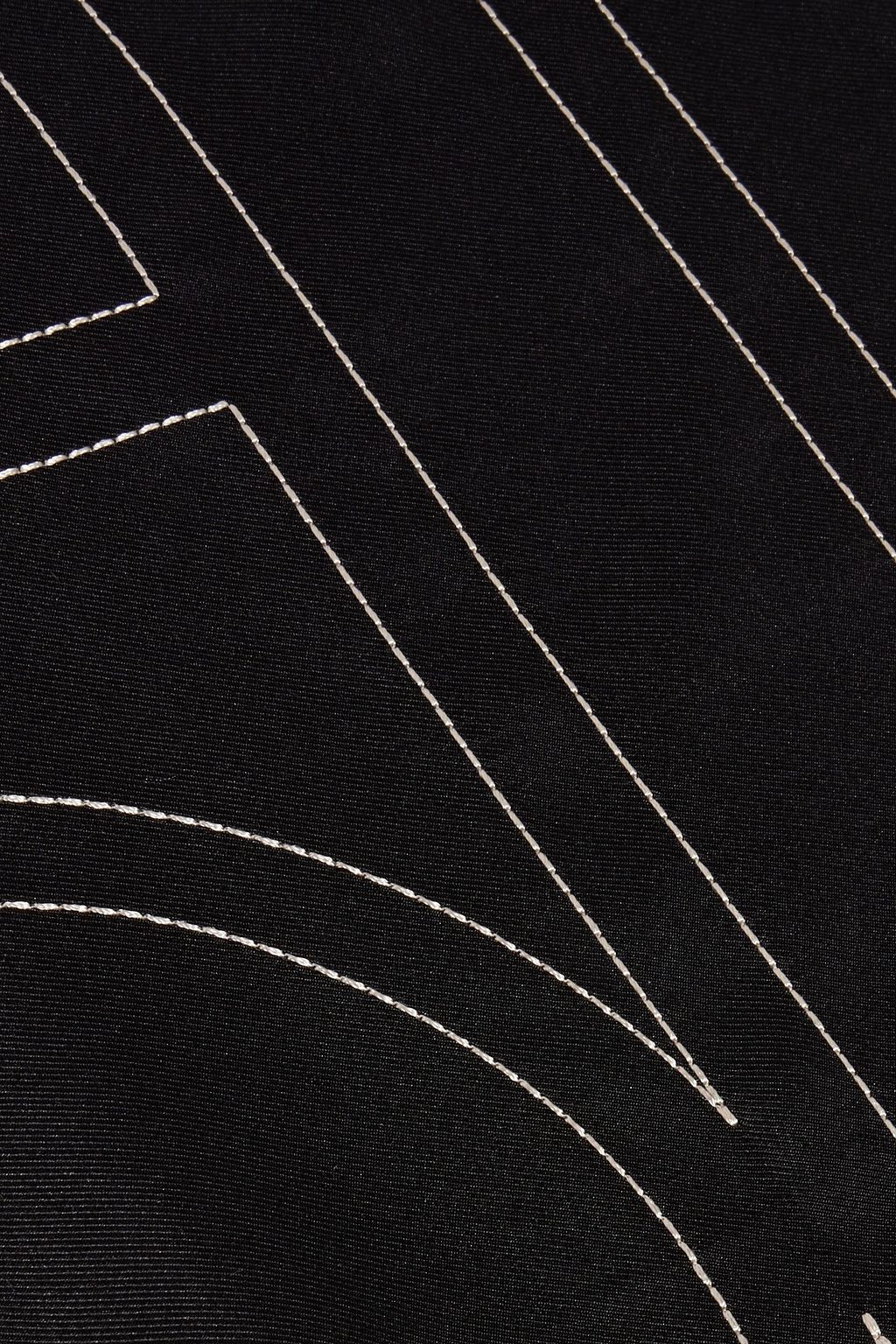 TOTEME Embroidered silk-twill scarf