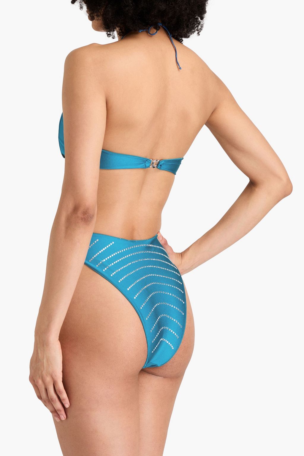 OSÉREE Gem crystal-embellished halterneck bikini