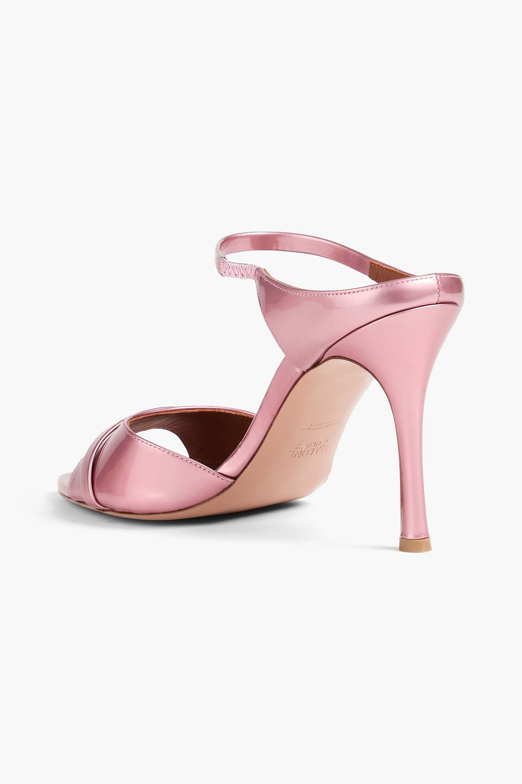 MALONE SOULIERS صندل من الجلد بلون معدني