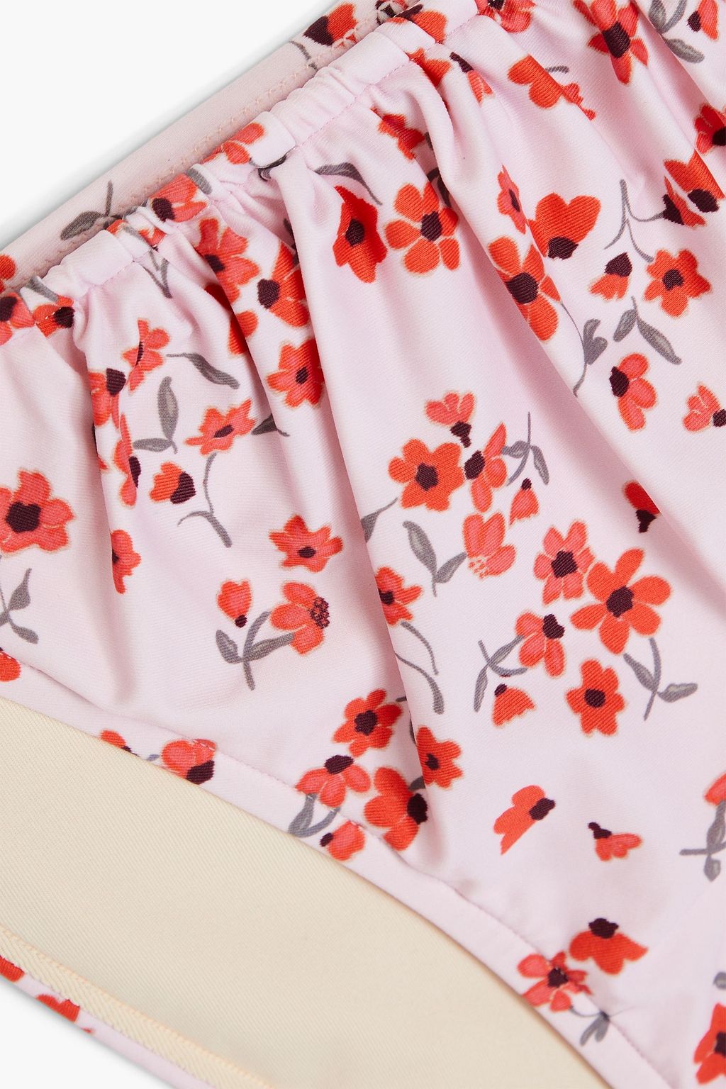 PEONY SWIMWEAR قطعة بيكيني سفلية من قماش ECONYL المطّاطي بطبعة الأزهار وبثنيات