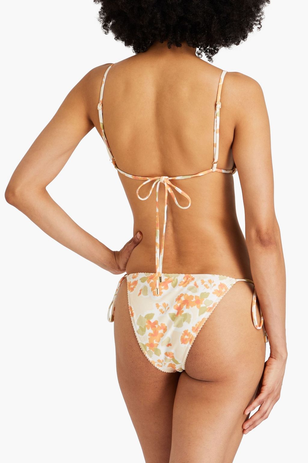 PEONY SWIMWEAR قطعة بيكيني سفلية من قماش ECONYL المطّاطي بطبعة الأزهار