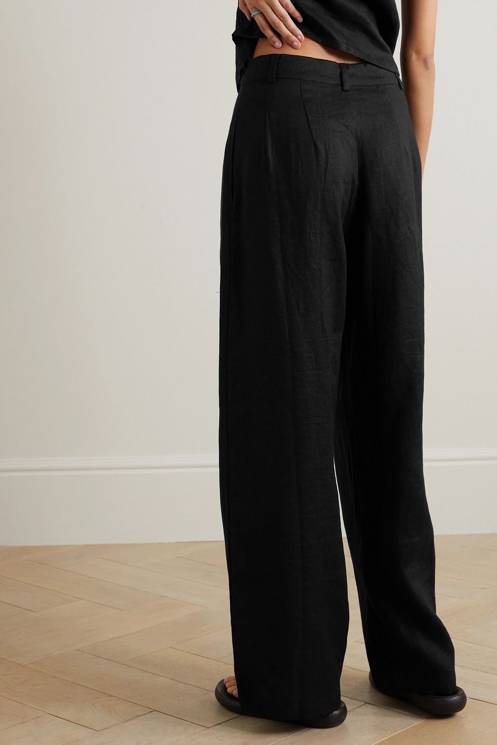 FAITHFULL El Toro pleated linen wide-leg pants