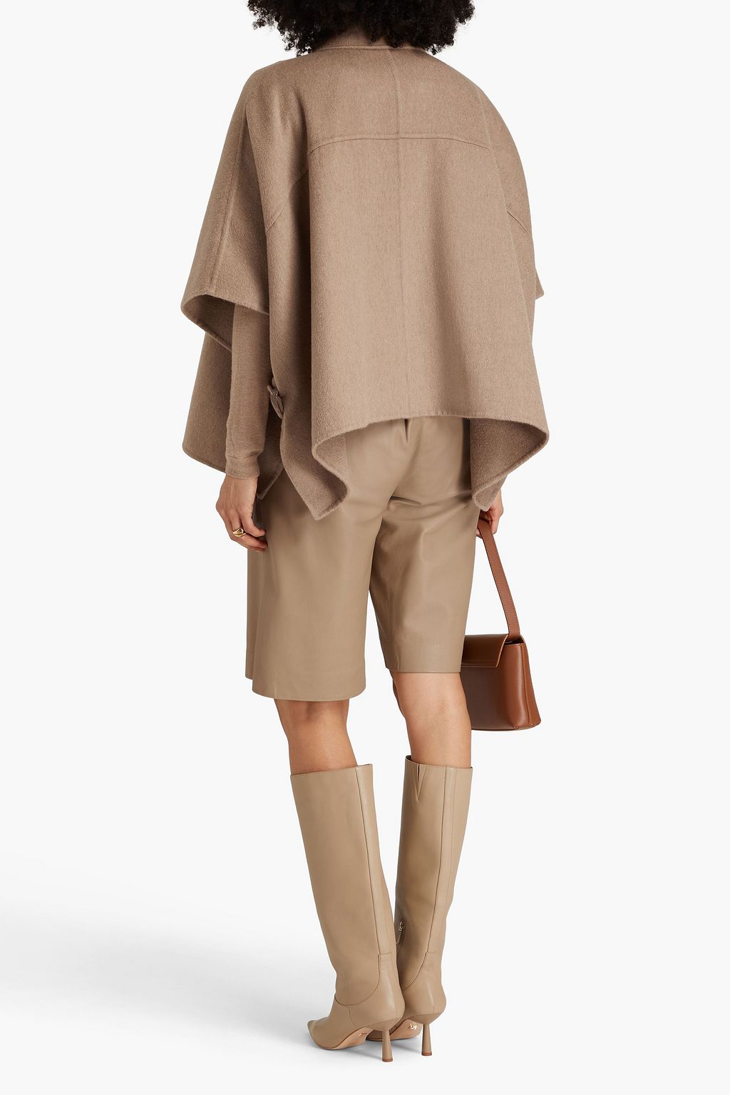 BRUNELLO CUCINELLI Bead-embellished cashmere-felt cape