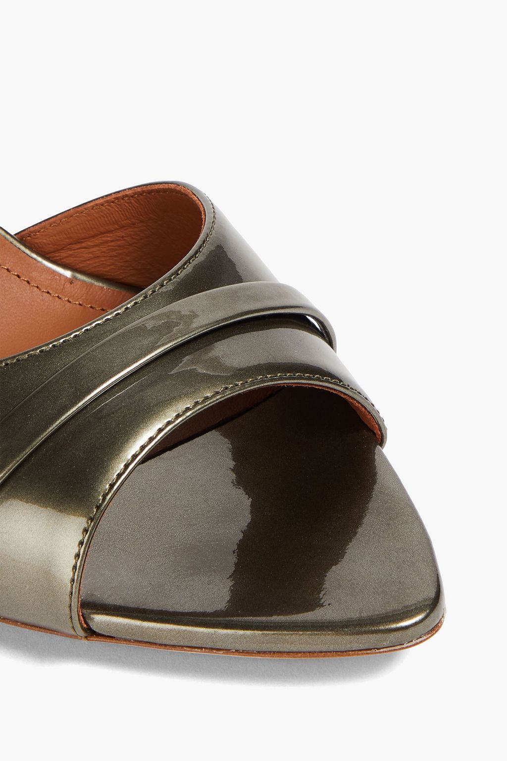 MALONE SOULIERS Una 90 metallic leather sandals
