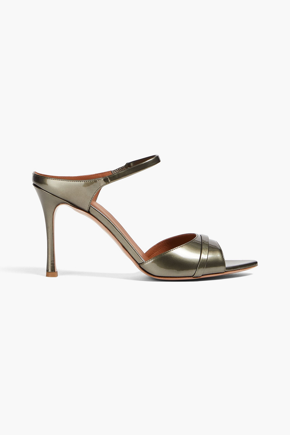 Malone Souliers Una Metallic Leather Sandals In Brass