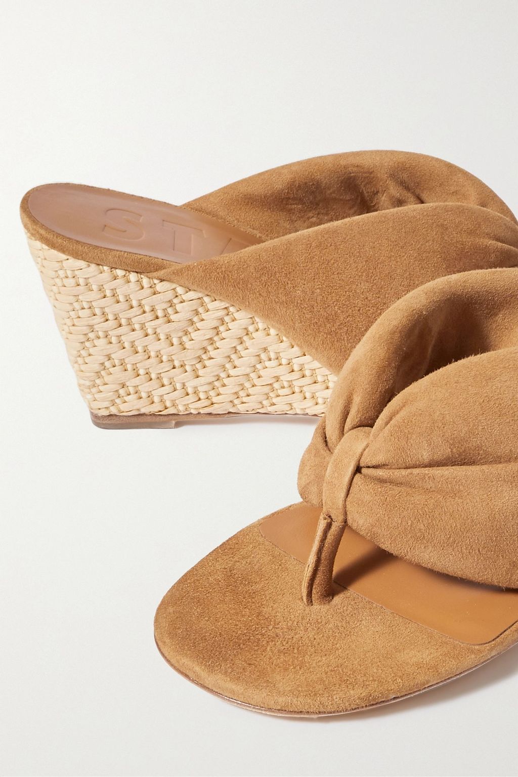 STAUD Dahlia suede espadrille wedge sandals