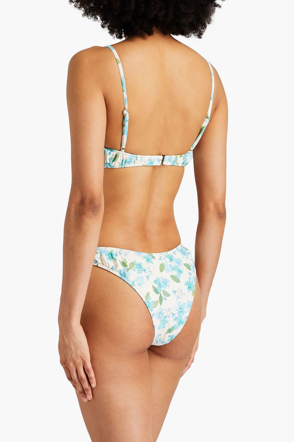 PEONY SWIMWEAR قطعة بيكيني سفليّة Curve من قماش ECONYL-المطاطي بتأثير مزموم