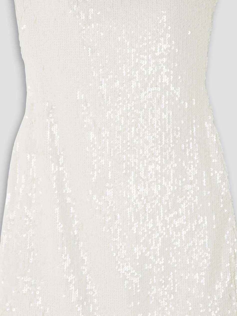 strapless sequined stretch-tulle mini dress