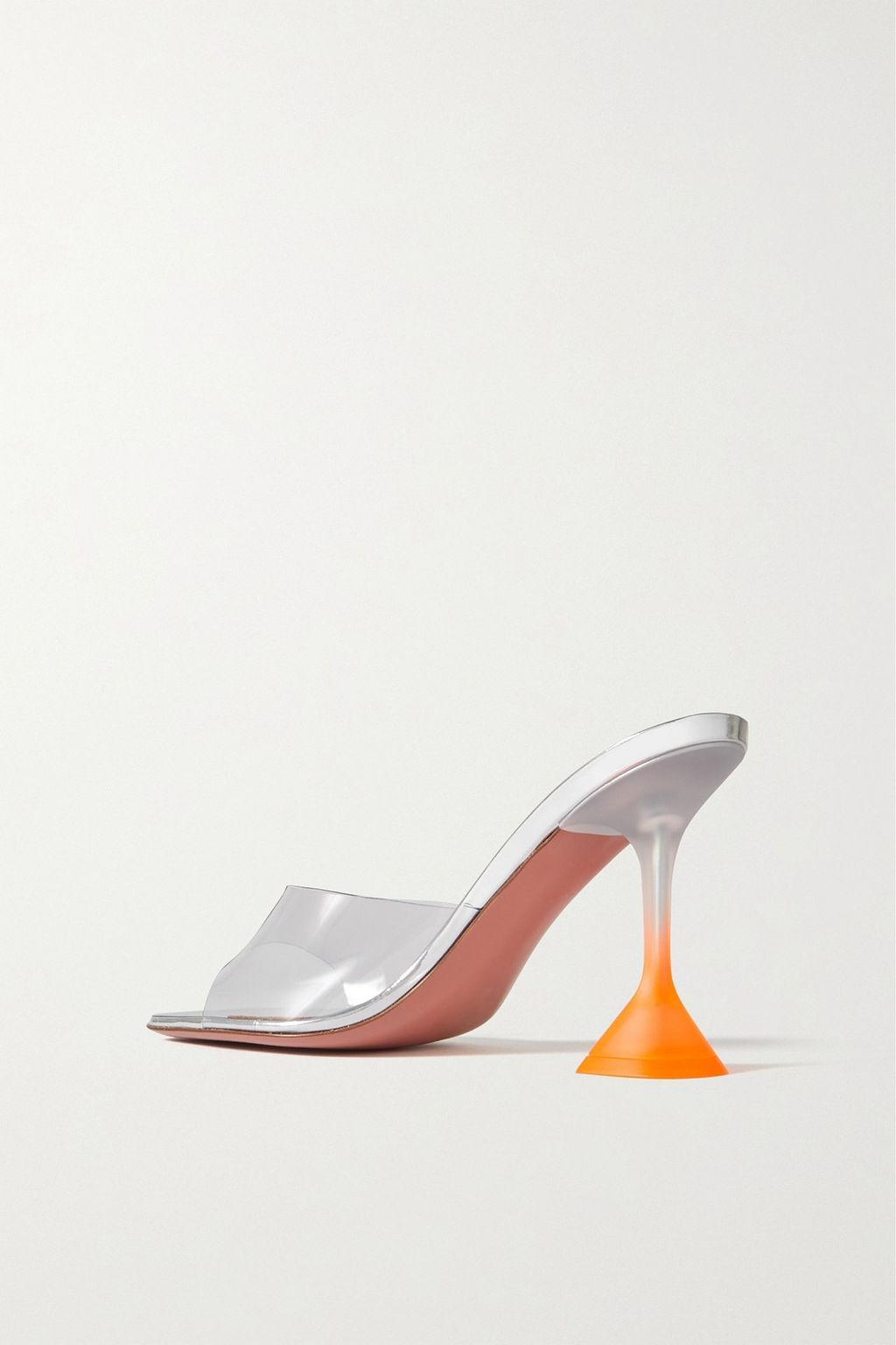 AMINA MUADDI Lupita PVC and metallic leather mules