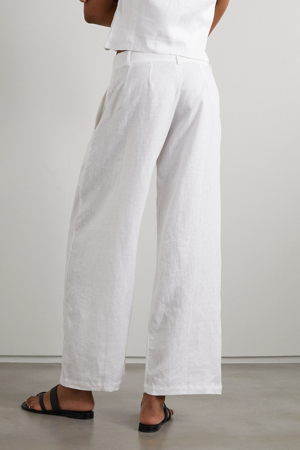 Faithfull The Brand Francois Hose Aus Leinen Mit Weitem Bein In Weiss