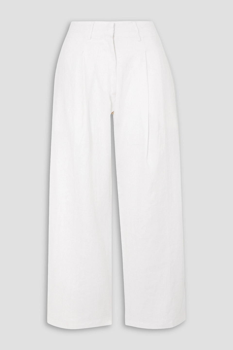 Faithfull The Brand Francois Hose Aus Leinen Mit Weitem Bein In Weiss