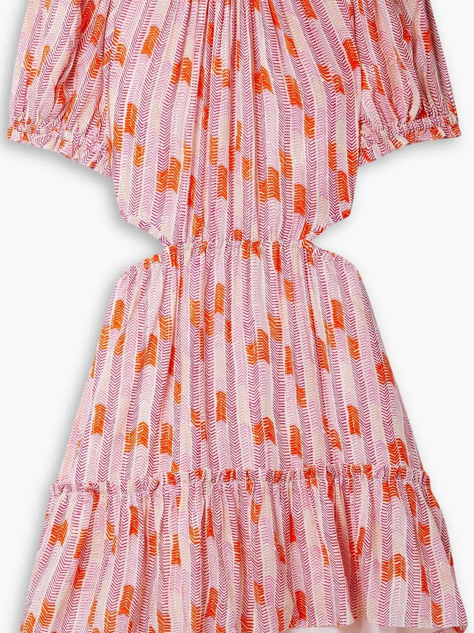 gigi open-back printed ecovero-blend mini dress