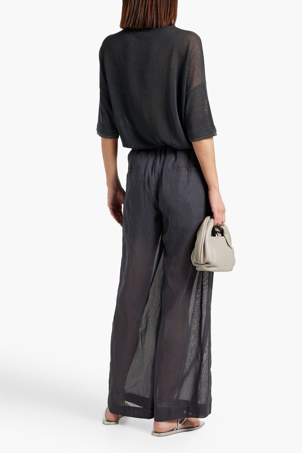 BRUNELLO CUCINELLI Cotton-gauze wide-leg pants