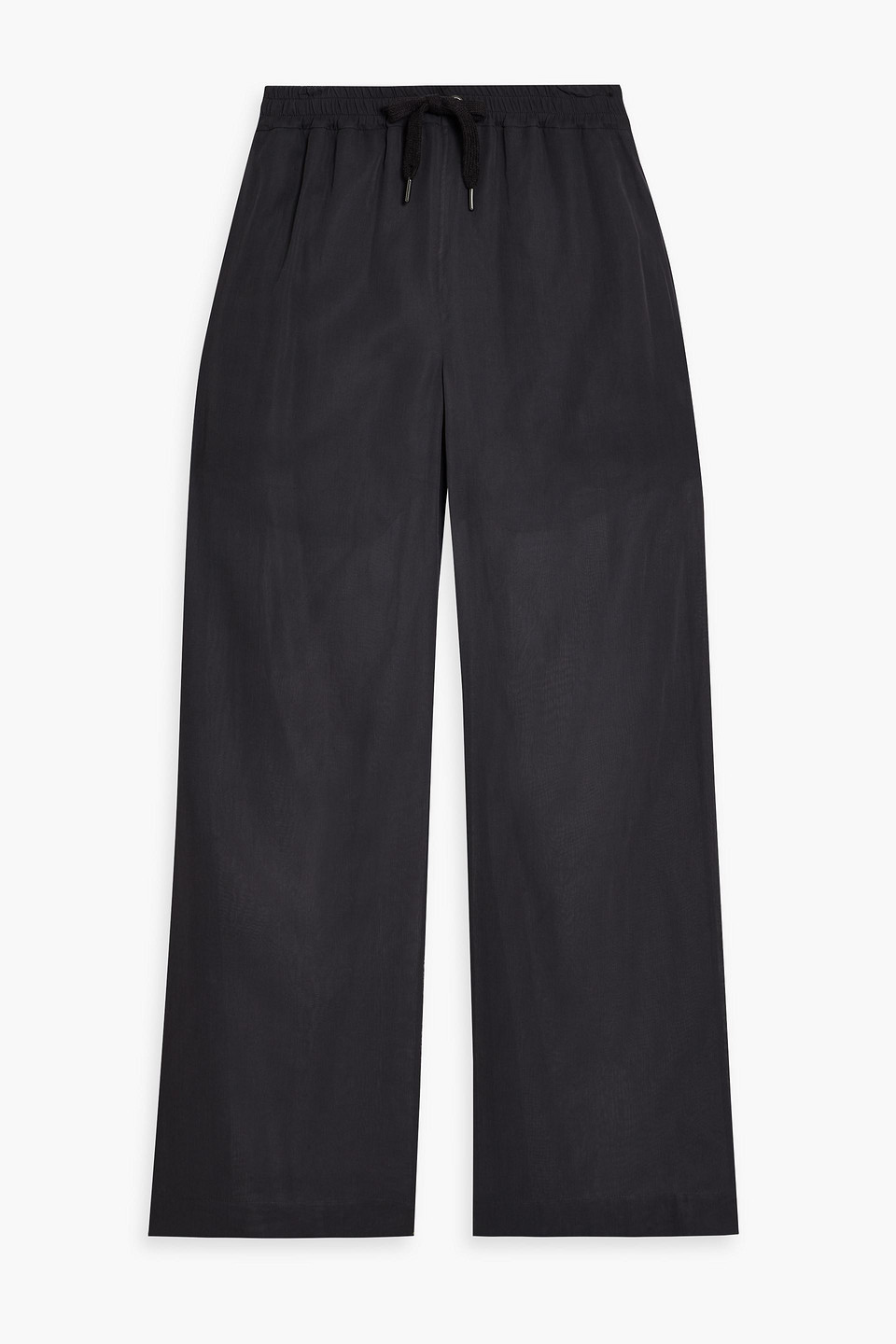 Brunello Cucinelli Cotton Wide-leg Pants In Dark Gray