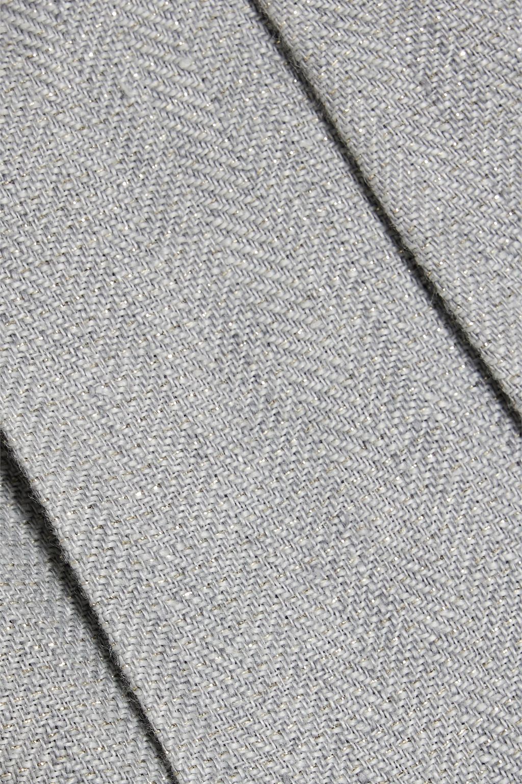 BRUNELLO CUCINELLI Metallic herringbone linen-blend shorts