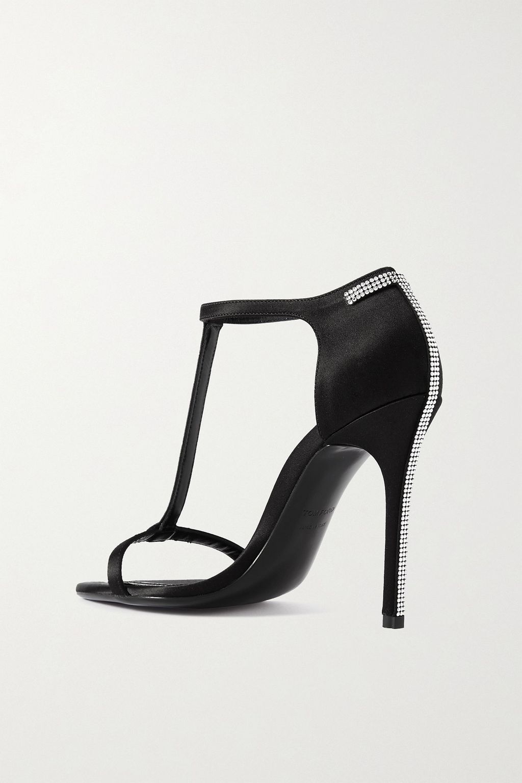 TOM FORD Iconic T crystal-embellished satin sandals