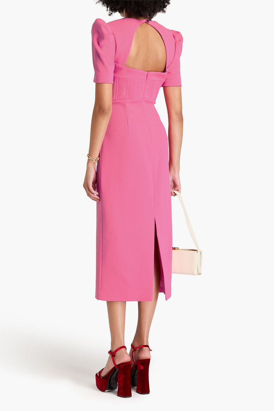Rebecca Vallance Marie Midi Dress In Bubblegum