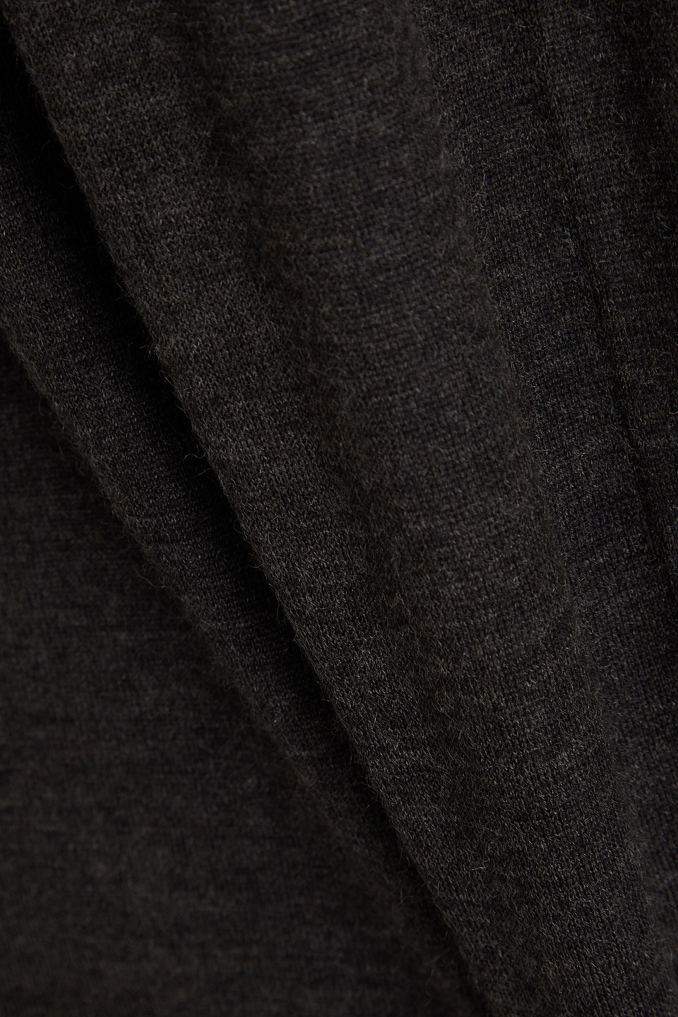 Brunello Cucinelli Bead-embellished Cashmere And Silk-blend Dress In Dark Gray