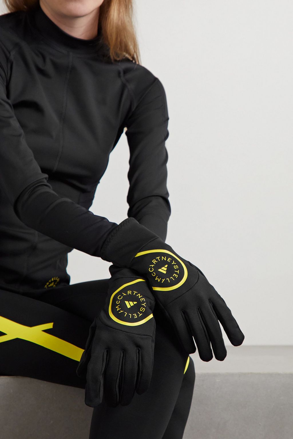 ADIDAS BY STELLA MCCARTNEY Printed stretch -jersey gloves