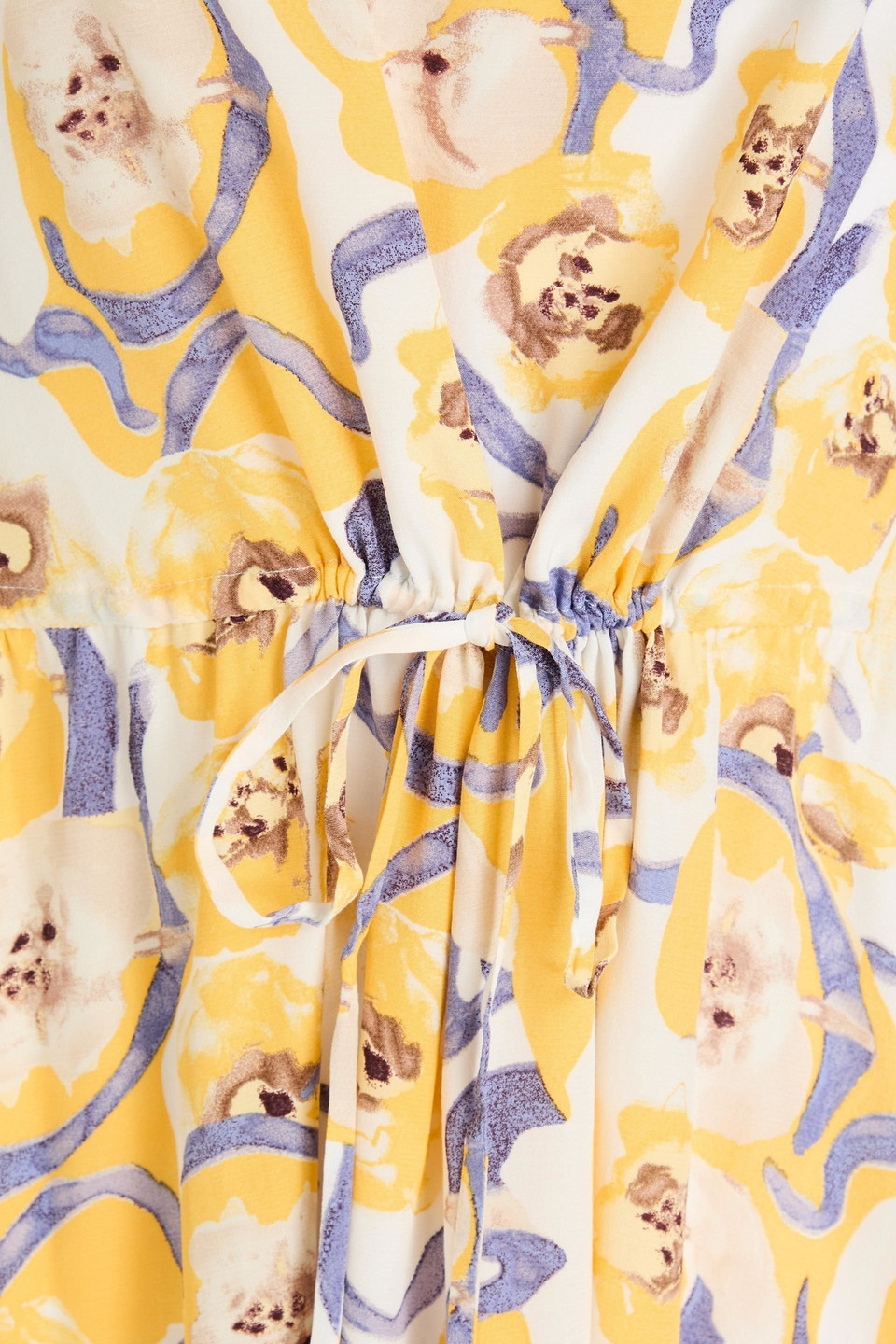 Diane Von Furstenberg Sydney Floral-print Crepe De Chine Maxi Dress In Marigold