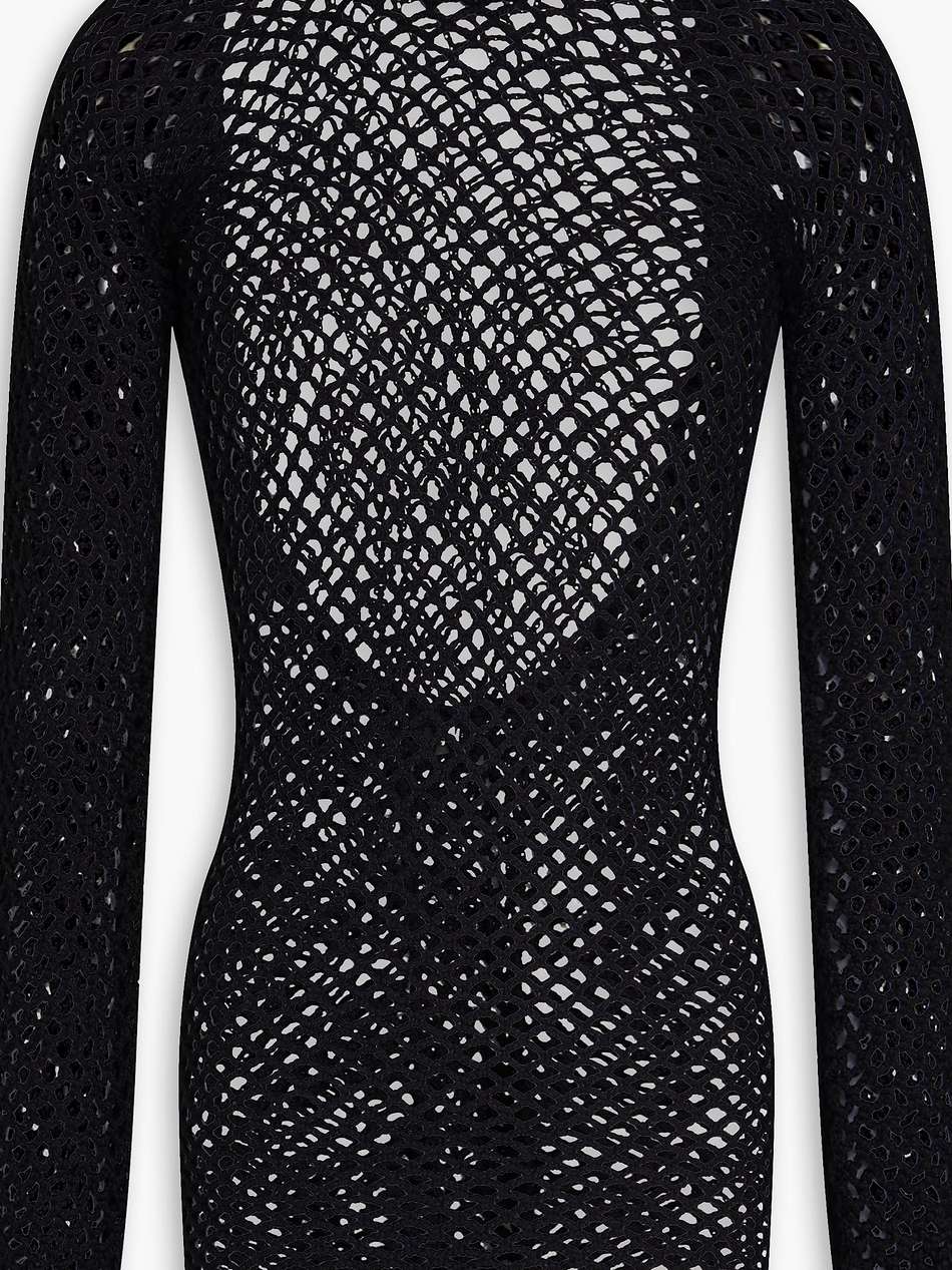 duda cutout crocheted-cotton mini dress
