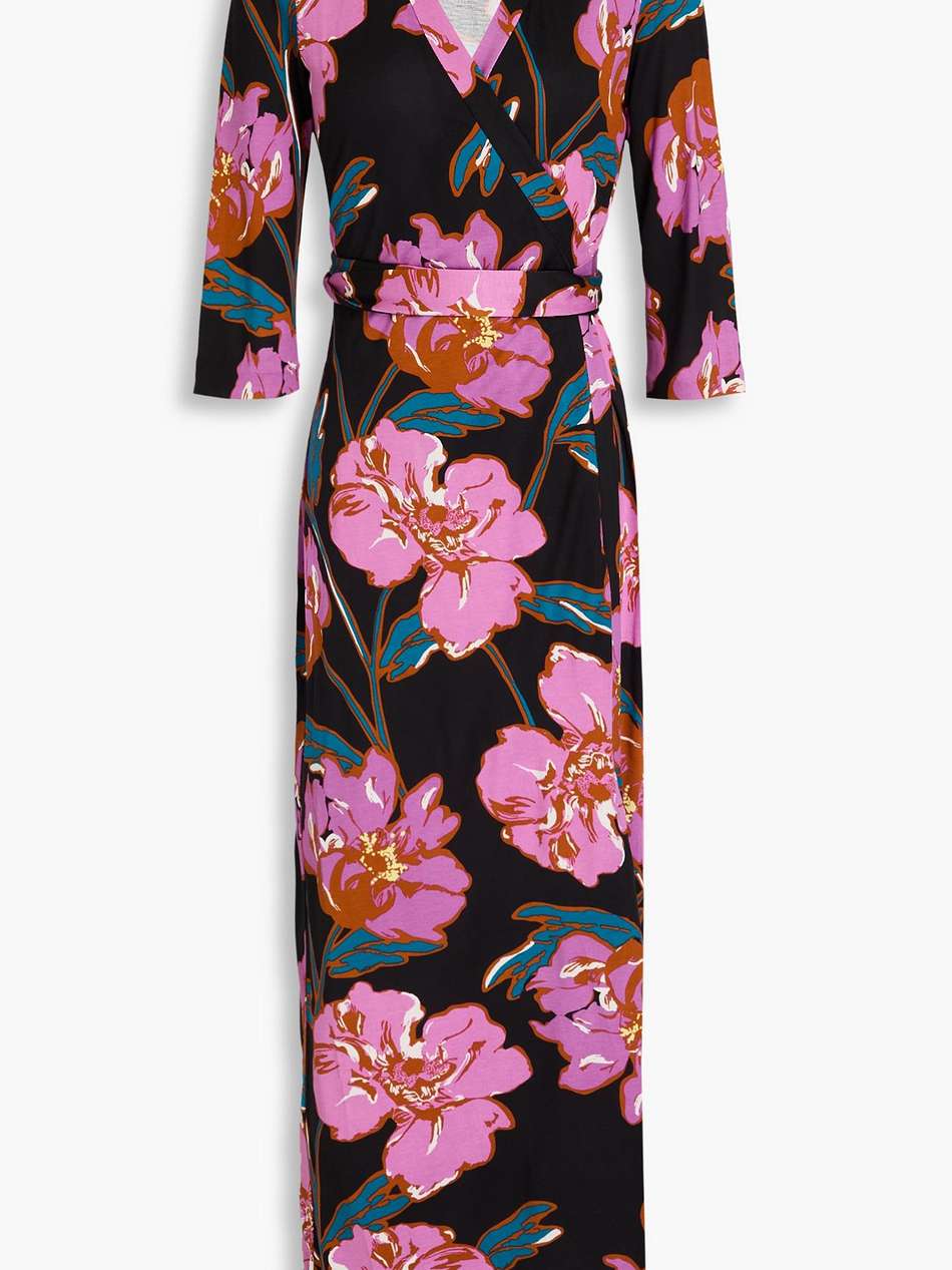 abigail floral-print silk-jersey maxi wrap dress