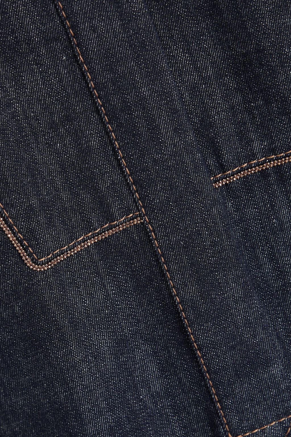 BRUNELLO CUCINELLI فستان بأسلوب القميص من الدنيم مزيّن بالخرز