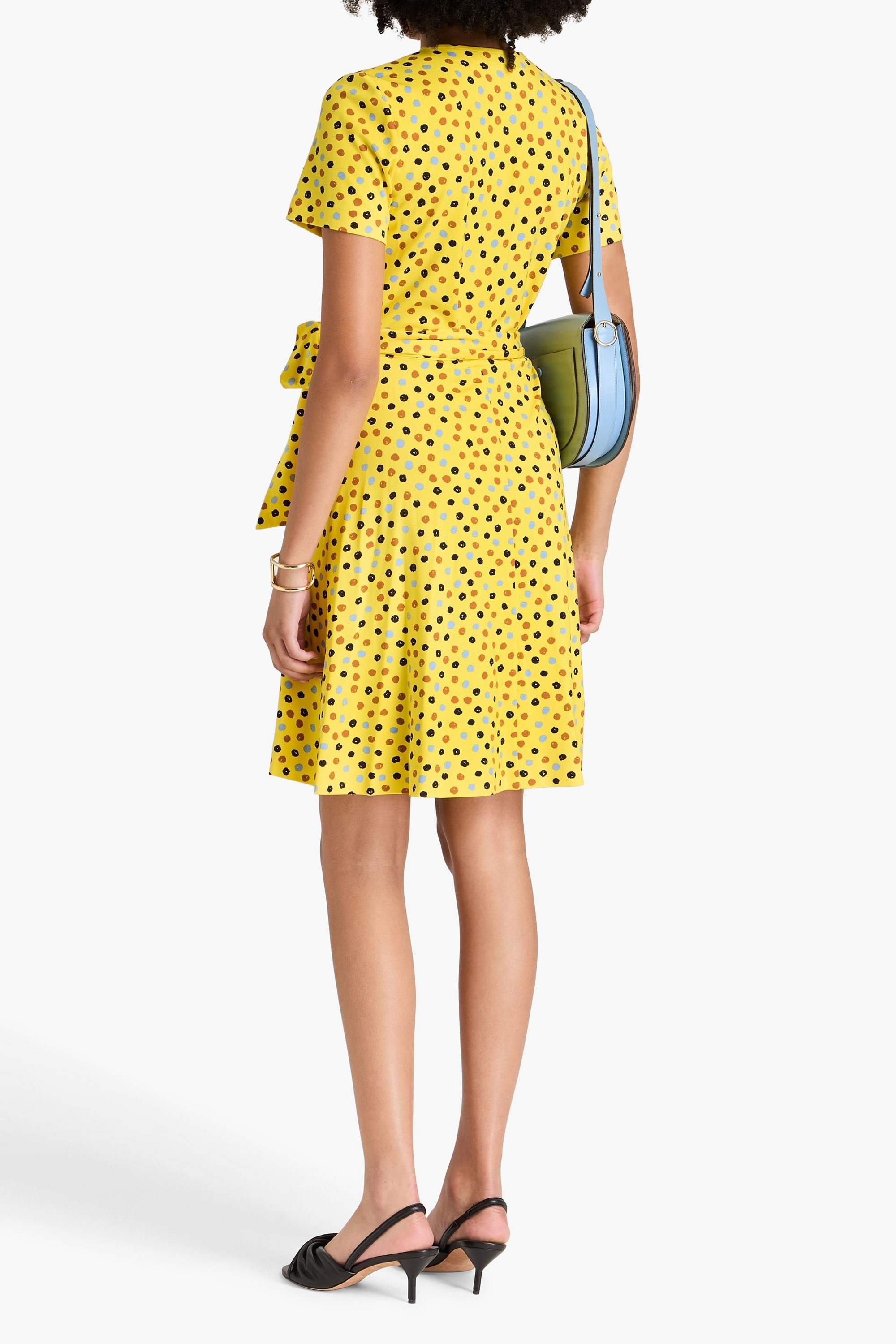 Diane von Furstenberg Palmina printed jersey mini wrap dress thumbnail