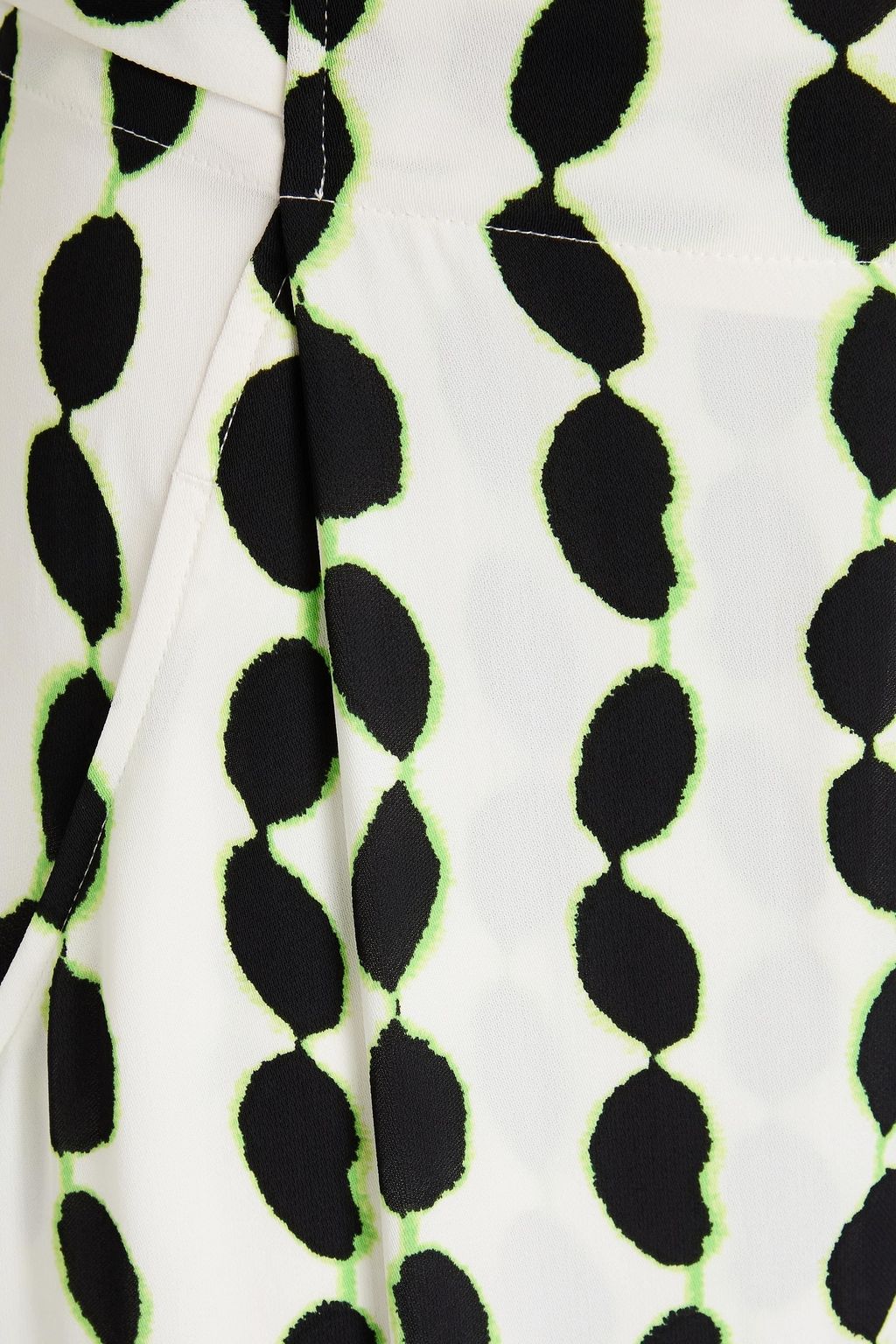 DIANE VON FURSTENBERG بنطال "جيد" بأرجل واسعة من الكريب ومزين بطبعات