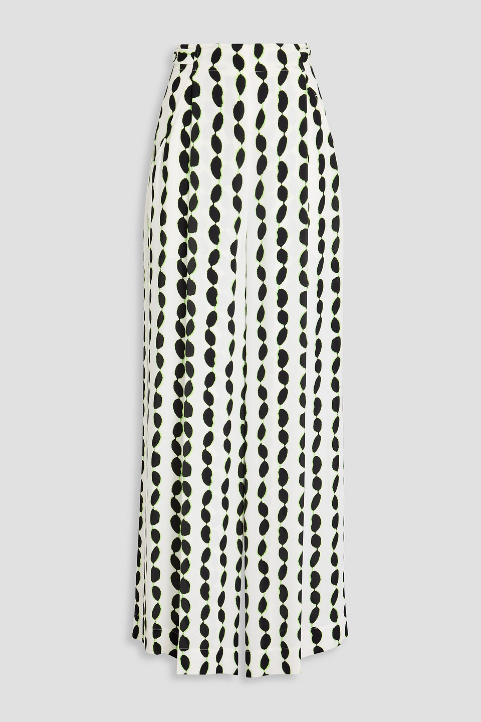 Jed printed crepe wide-leg pants