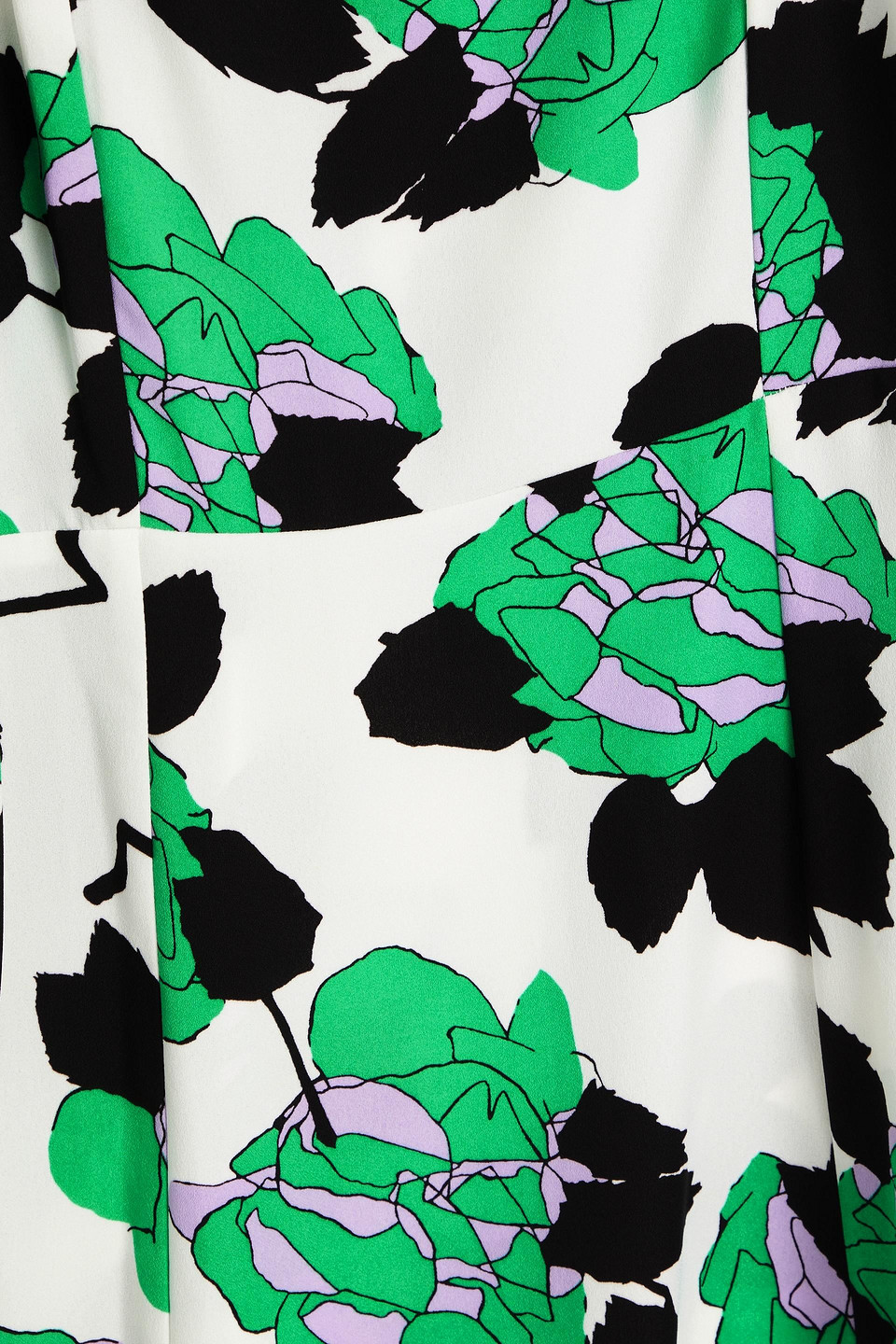 Diane Von Furstenberg Floral-print Crepe Midi Dress In Green