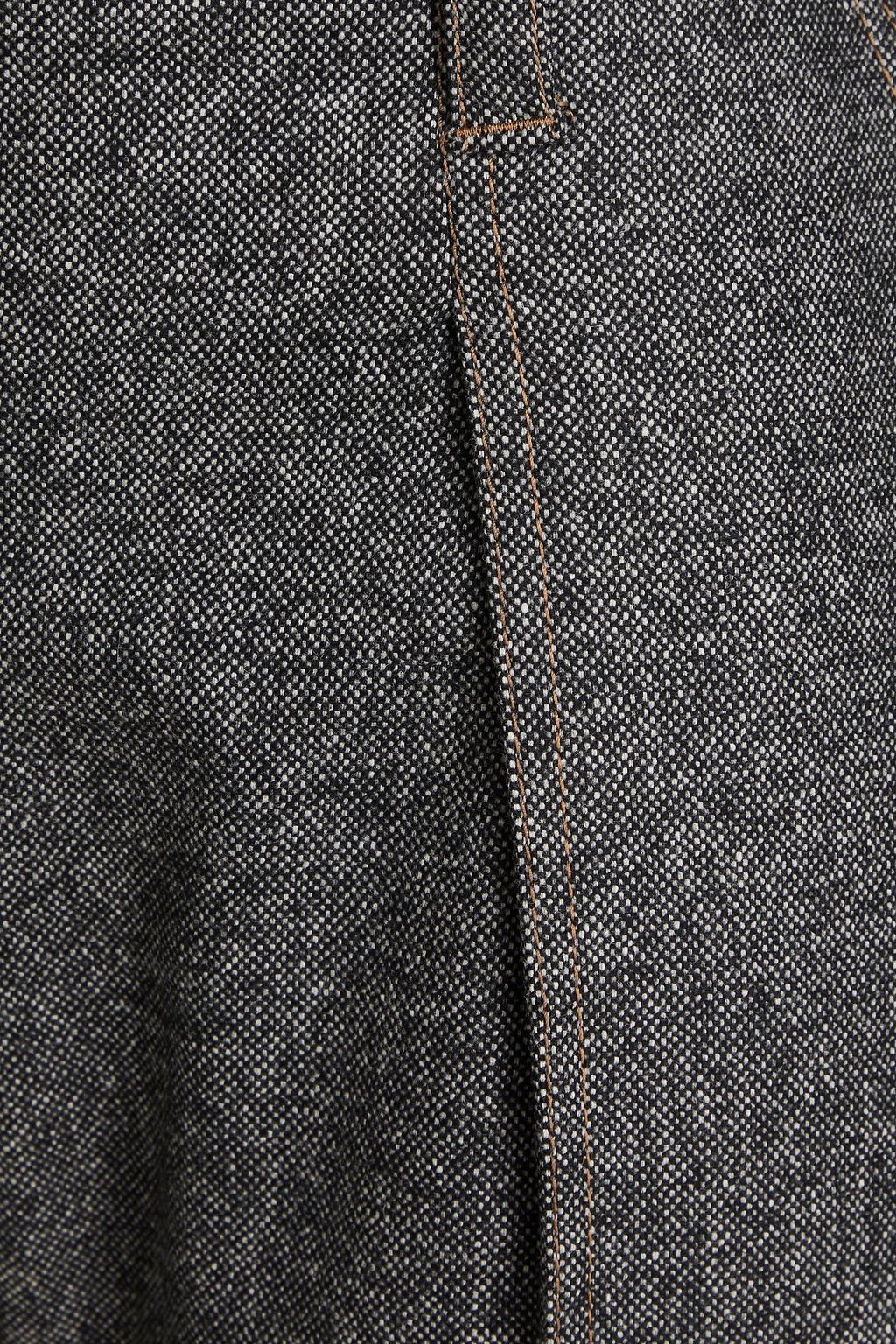BRUNELLO CUCINELLI 울 혼방 트위드 테이퍼드 팬츠