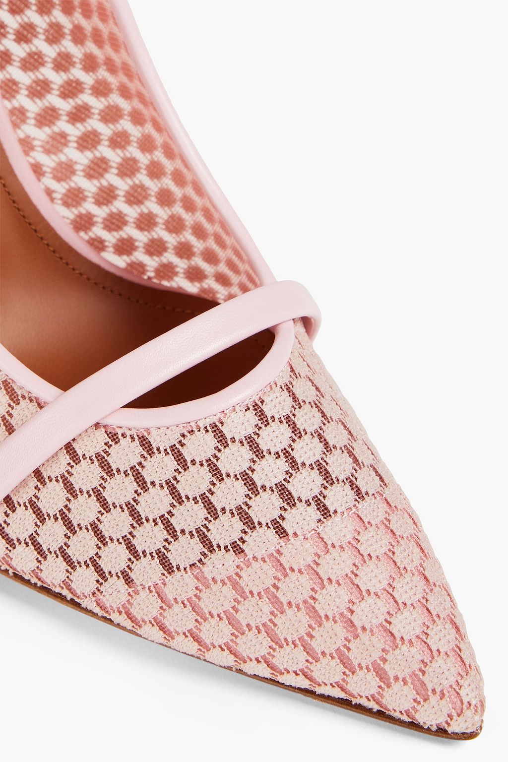 MALONE SOULIERS Maureen 85 pointelle-knit mules