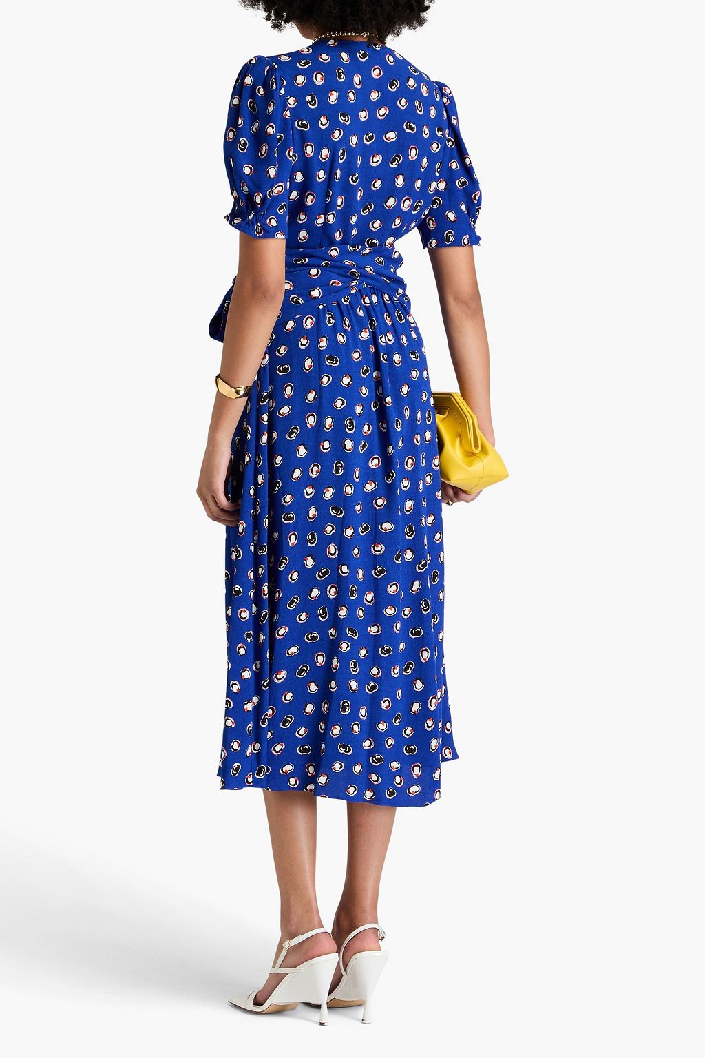 DIANE VON FURSTENBERG Sammie pleated printed crepe midi dress