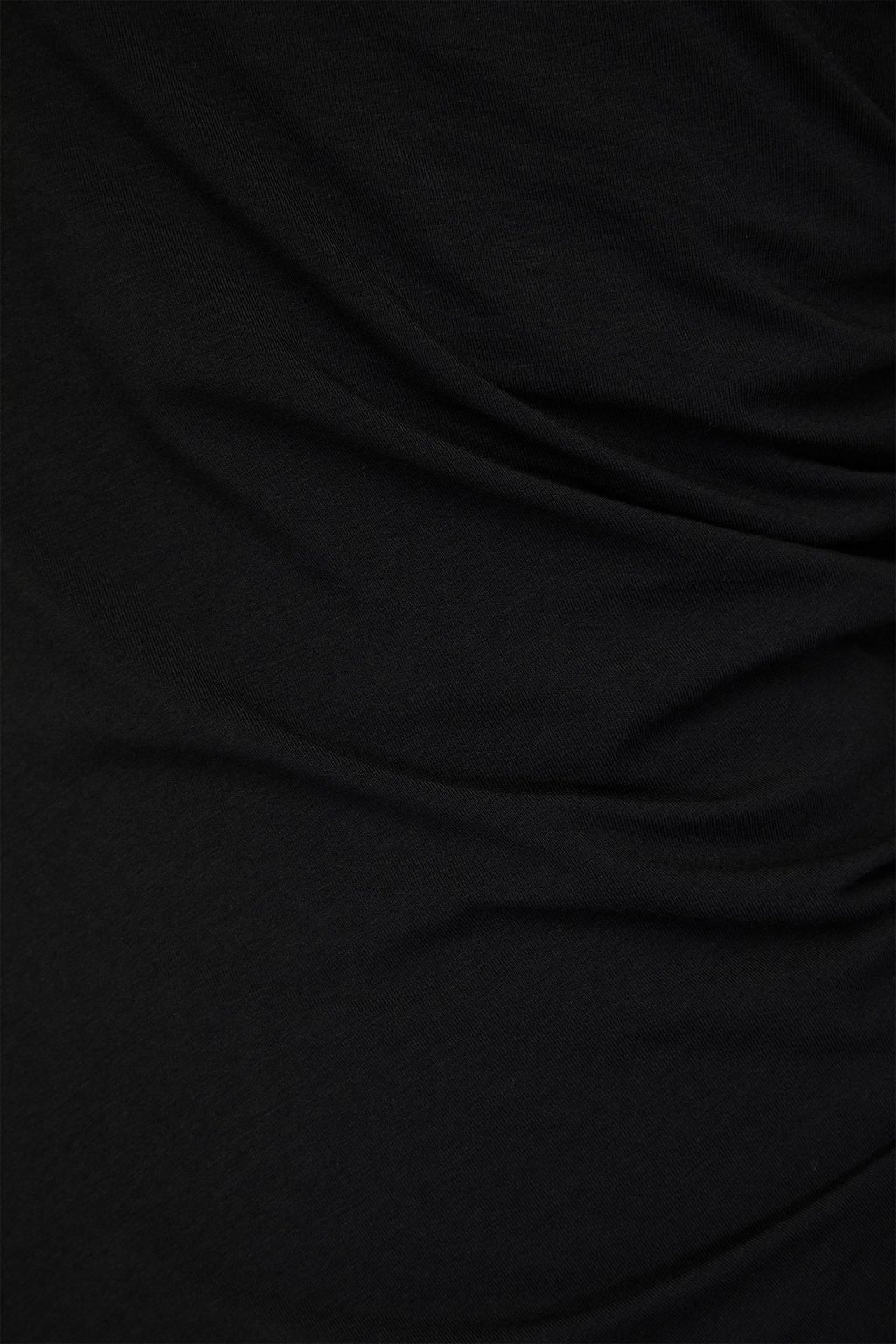 HELMUT LANG فستان متوسط الطول من نسيج الجيرسيه المطاط بتأثير مزموم
