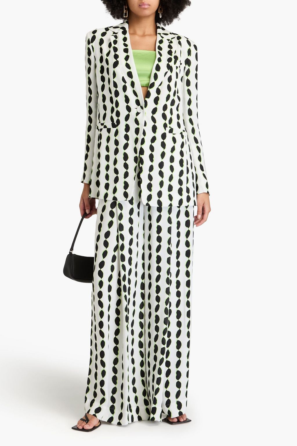 DIANE VON FURSTENBERG بليزر "دالتون" من الكريب مزين بطبعات
