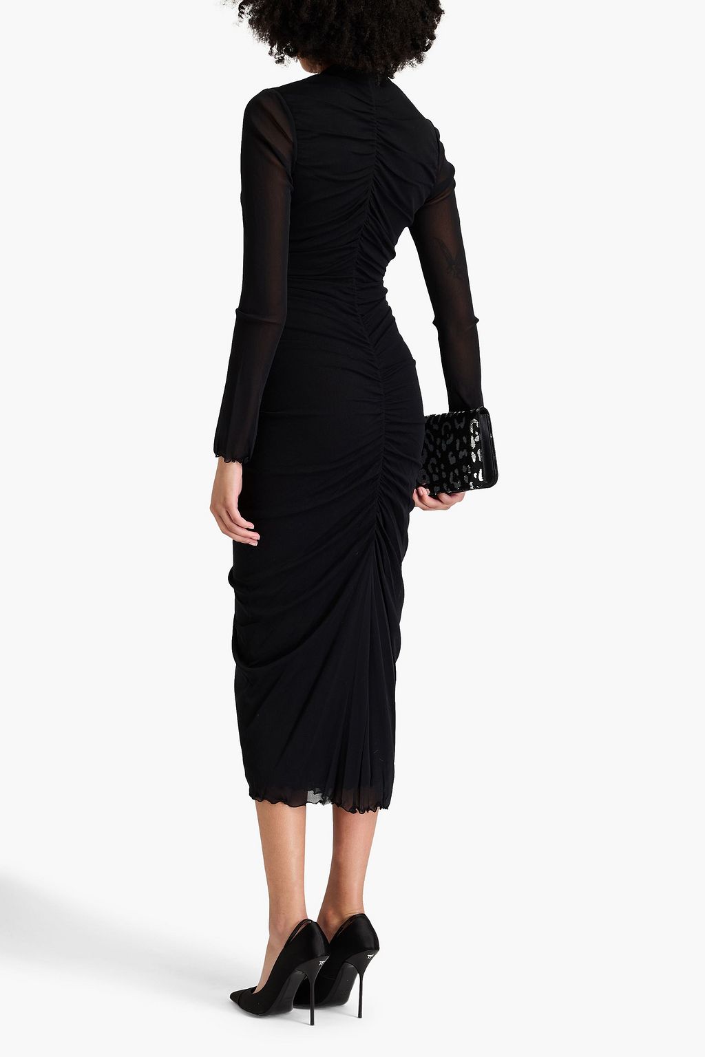 DIANE VON FURSTENBERG Alabama ruched stretch-mesh midi dress