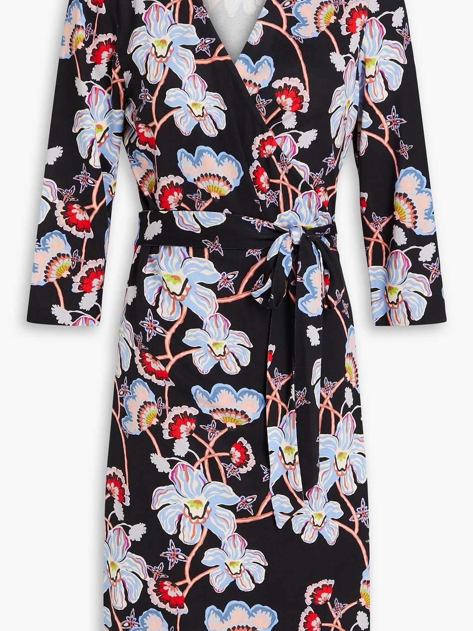 julian floral-print silk-jersey wrap dress