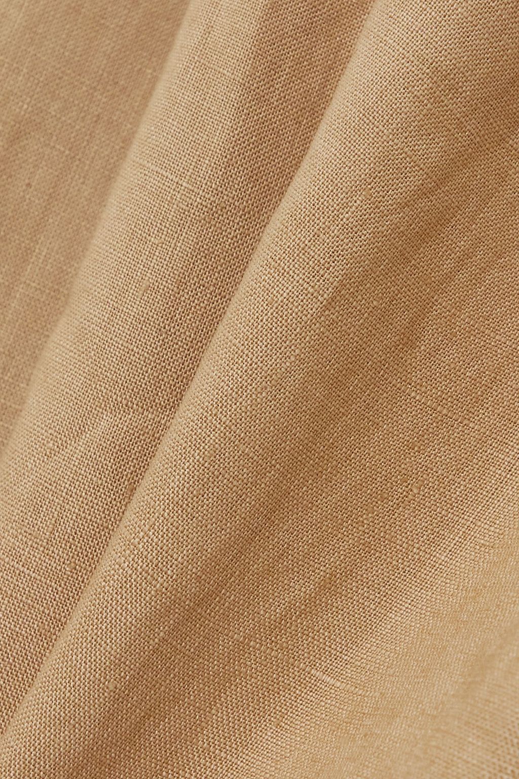 JOSLIN リネン ワイドパンツ ピンタック柄