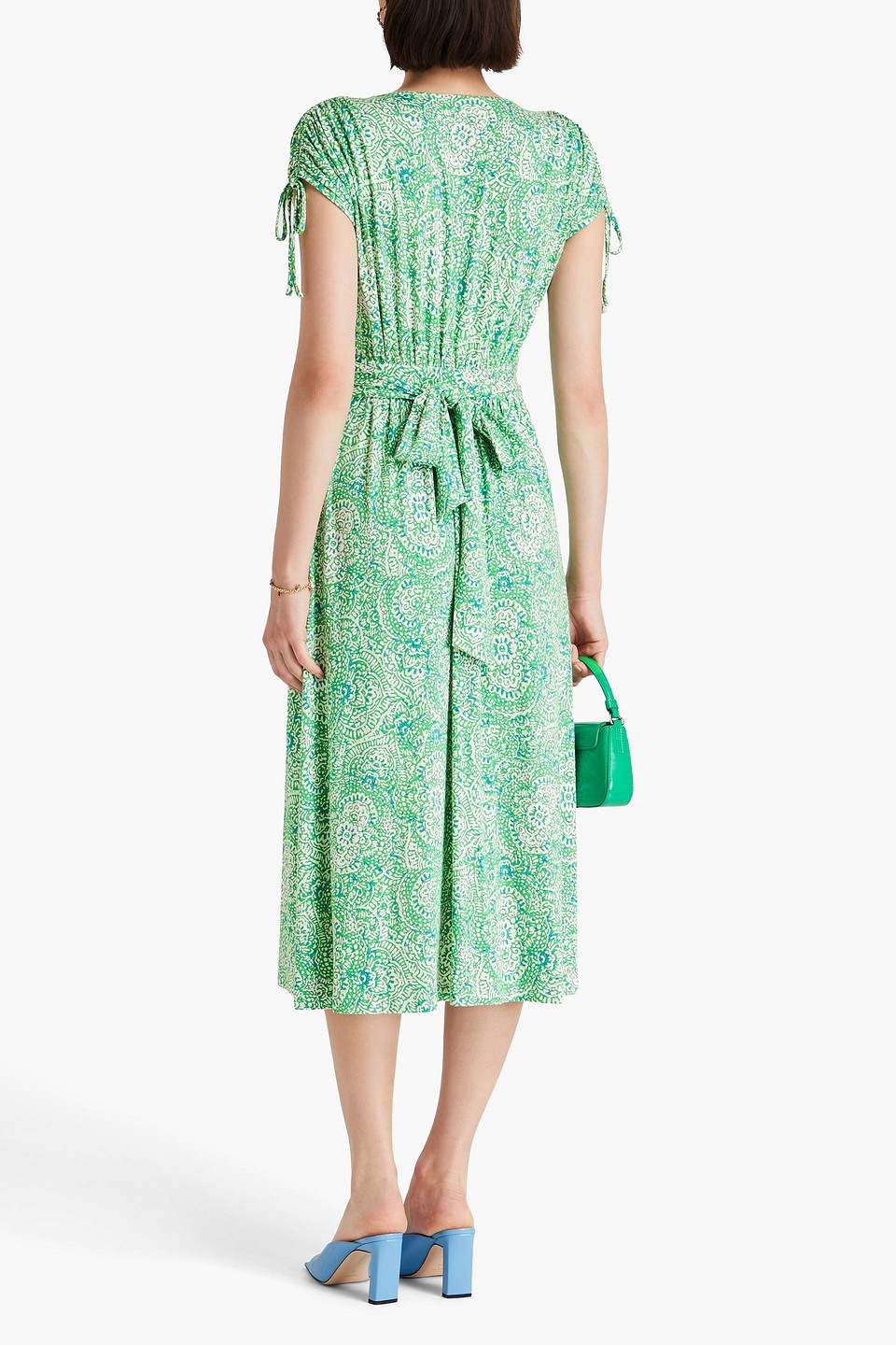 Diane Von Furstenberg Reggio Printed Jersey Midi Dress In Mint