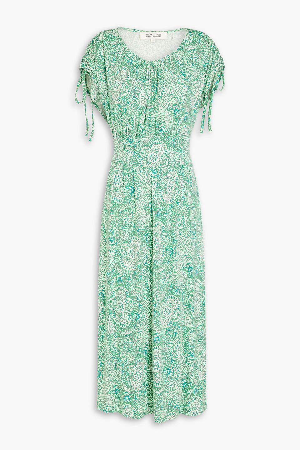 Diane Von Furstenberg Reggio Printed Jersey Midi Dress In Mint