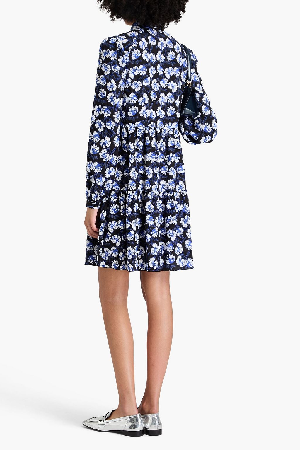 DIANE VON FURSTENBERG Romi tiered floral-print crepe mini dress