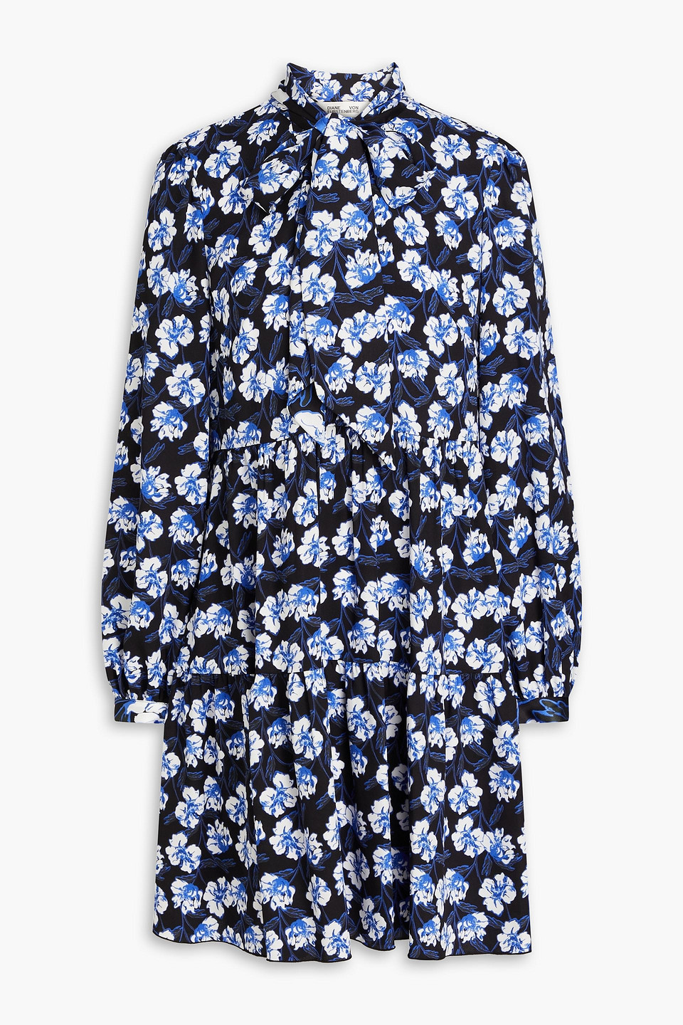 Romi tiered floral-print crepe mini dress