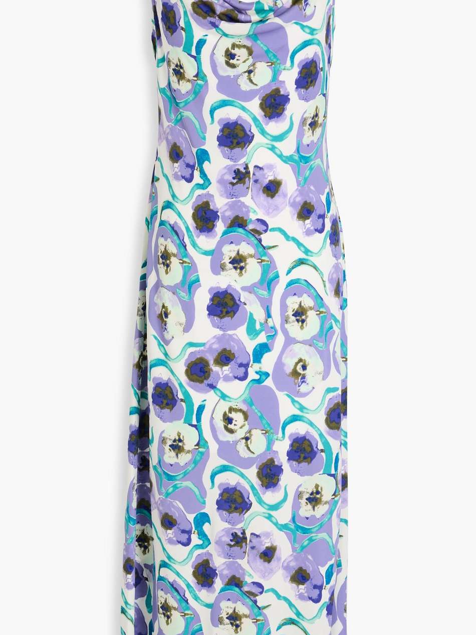 alik printed jersey midi dress