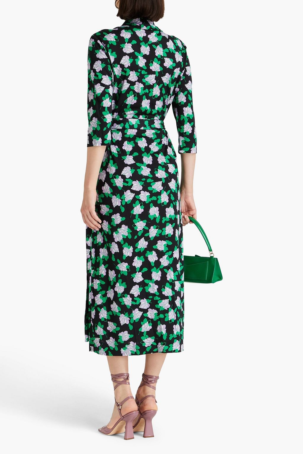 DIANE VON FURSTENBERG Abigail floral-print silk-jersey midi wrap dress